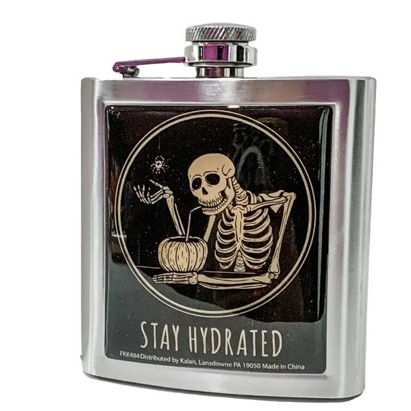 Stay Hydrated Skeleton Flask