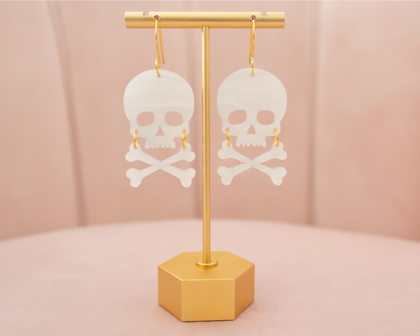 Skull Acrylic Dangle Earrings