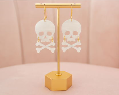 Skull Acrylic Dangle Earrings