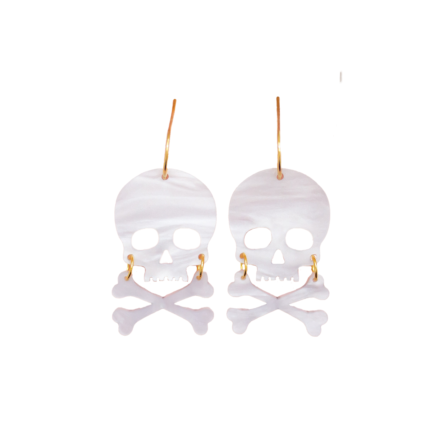 Skull Acrylic Dangle Earrings