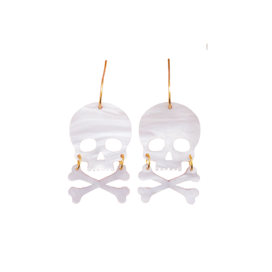 Skull Acrylic Dangle Earrings