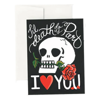 Skull and Rose Card