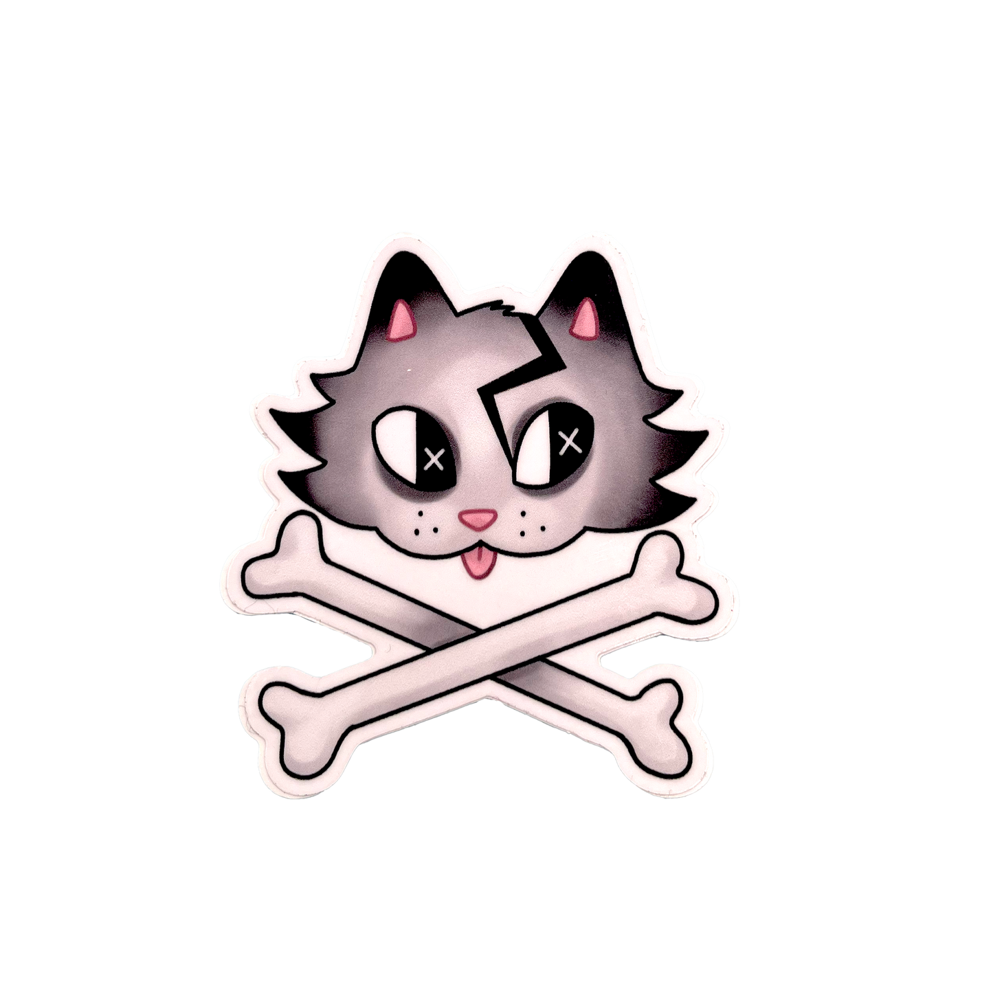 Skull Kitty Sticker