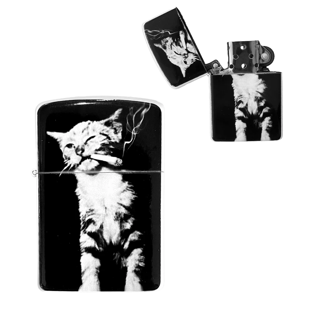 Smoking Kitty Flip Lighter