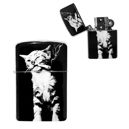 Smoking Kitty Flip Lighter