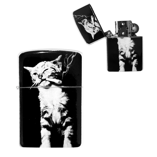 Smoking Kitty Flip Lighter