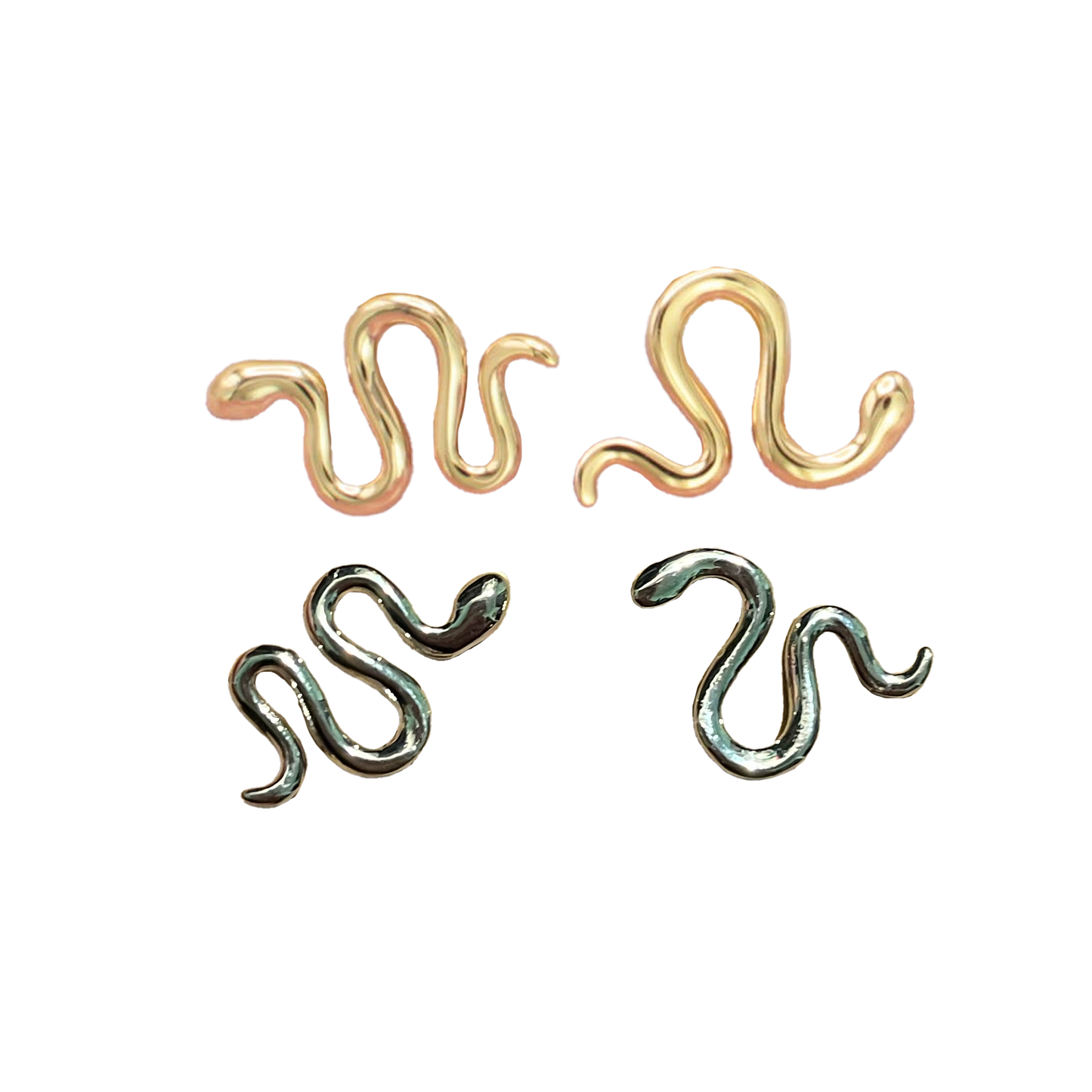Slithering Serpent Snake Post Earrings