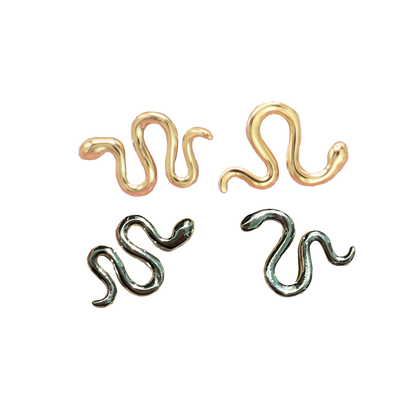 Slithering Serpent Snake Post Earrings