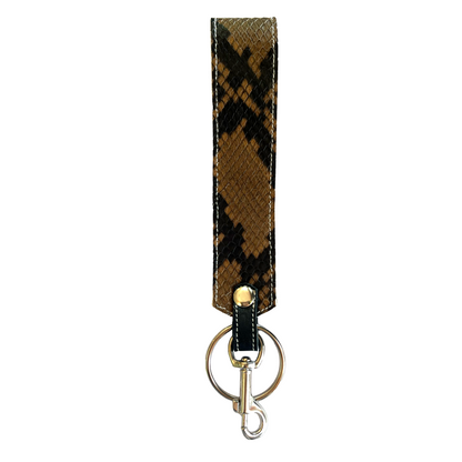 Snakeskin Upcycled Leather Wrist Key Ring