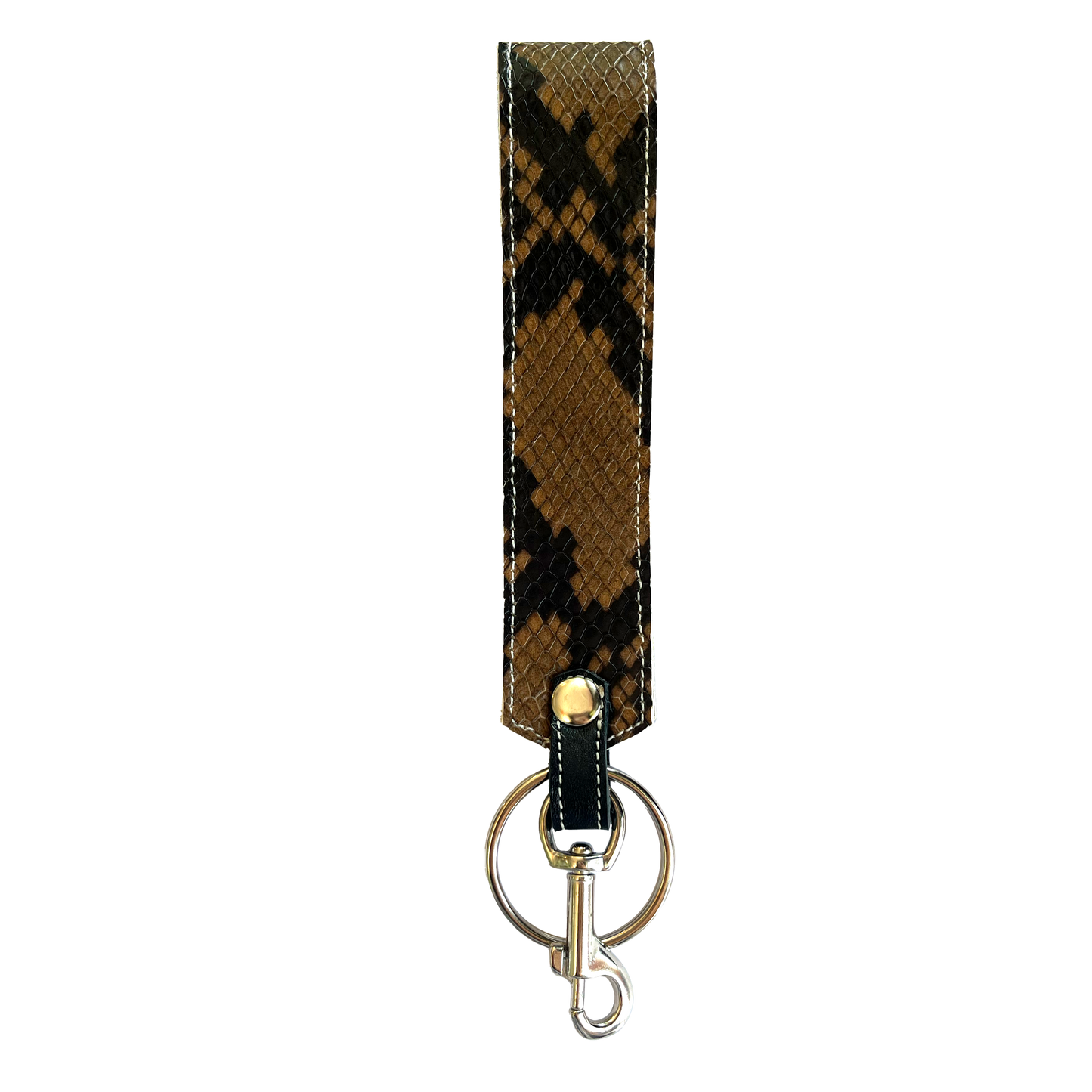 Snakeskin Upcycled Leather Wrist Key Ring