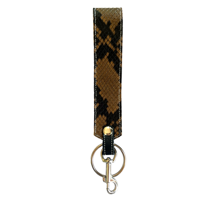 Snakeskin Upcycled Leather Wrist Key Ring