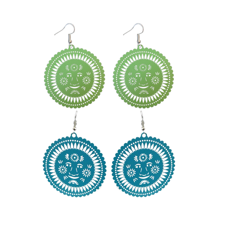 Papel Picado Style "Sol" Dangle Earrings