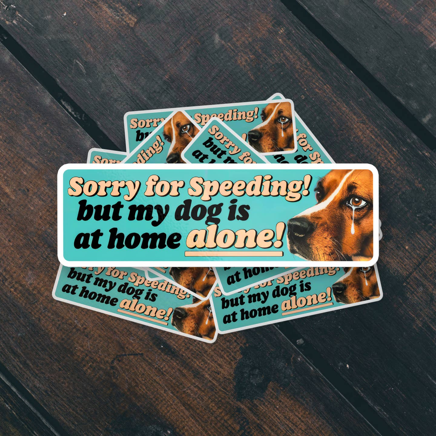 Sorry for Speeding, But My Dog is at Home Alone Sticker