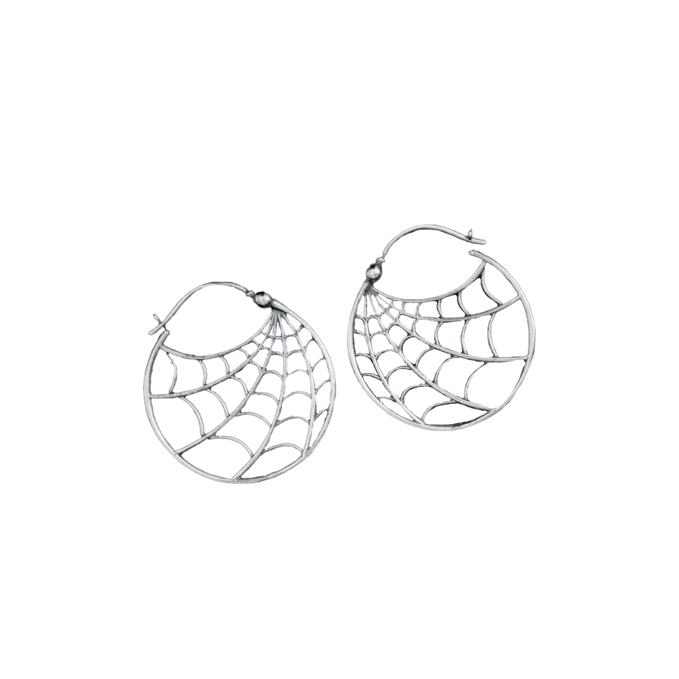 Spiderweb Hoop Earrings