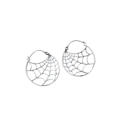Spiderweb Hoop Earrings