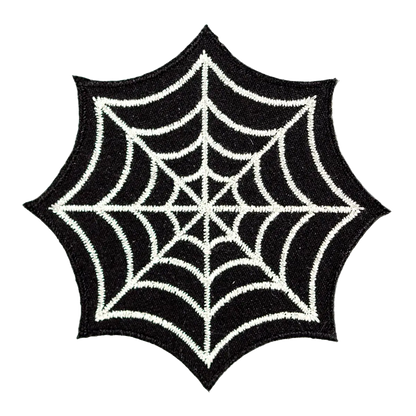 Spider Web Embroidered Iron-On Patch