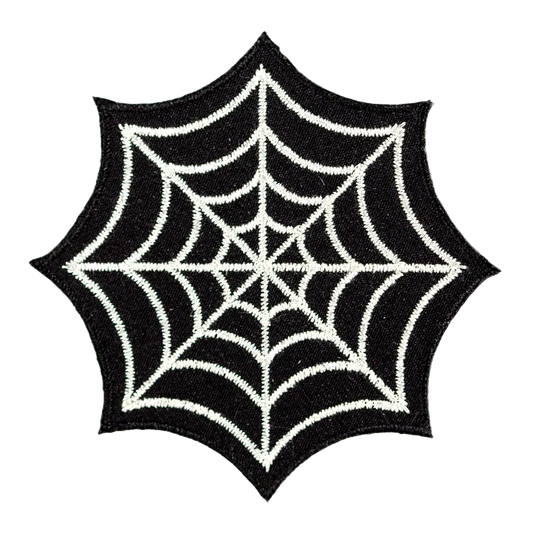 Spider Web Embroidered Iron-On Patch