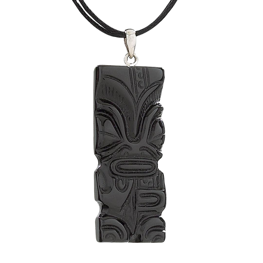 Aloha Spirit Onyx Tiki Necklace