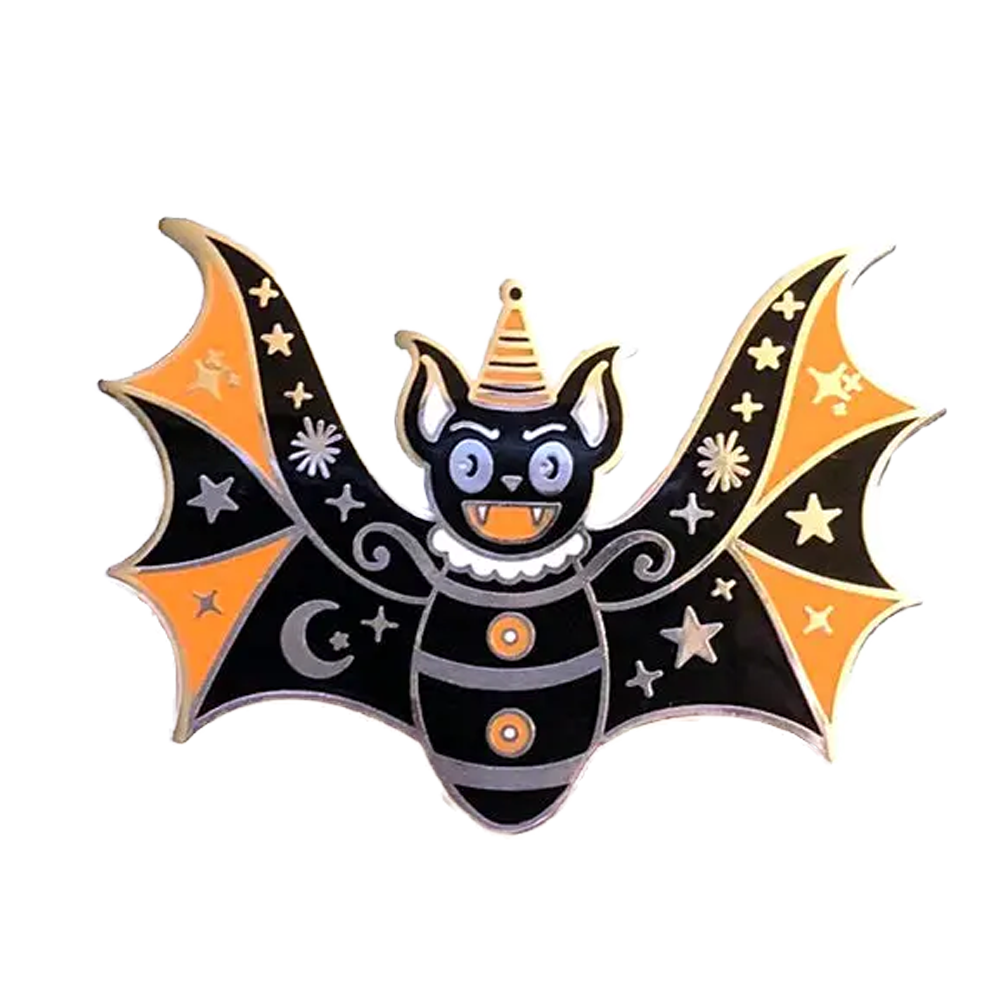 Spooky Circus Bat Enamel Pin