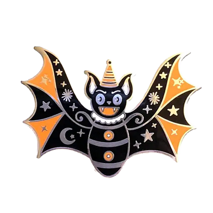 Spooky Circus Bat Enamel Pin