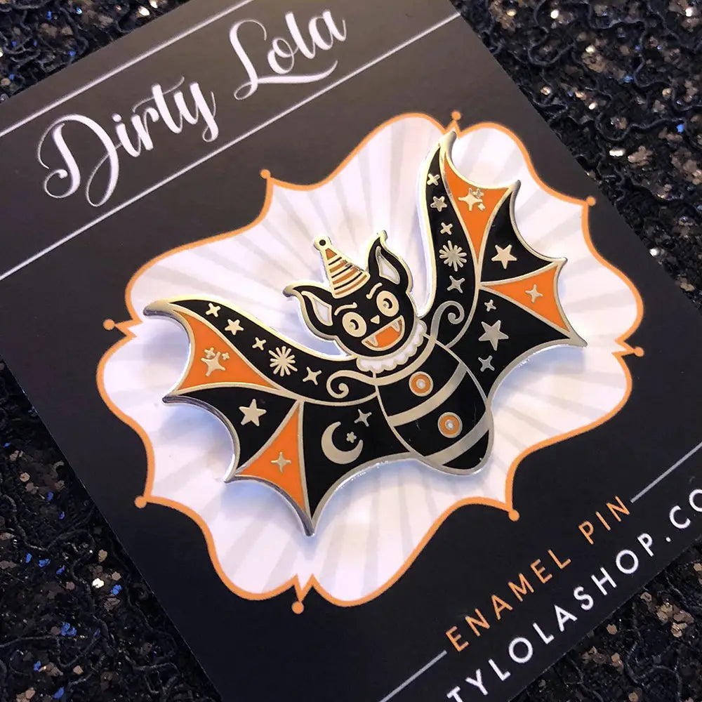 Spooky Circus Bat Enamel Pin