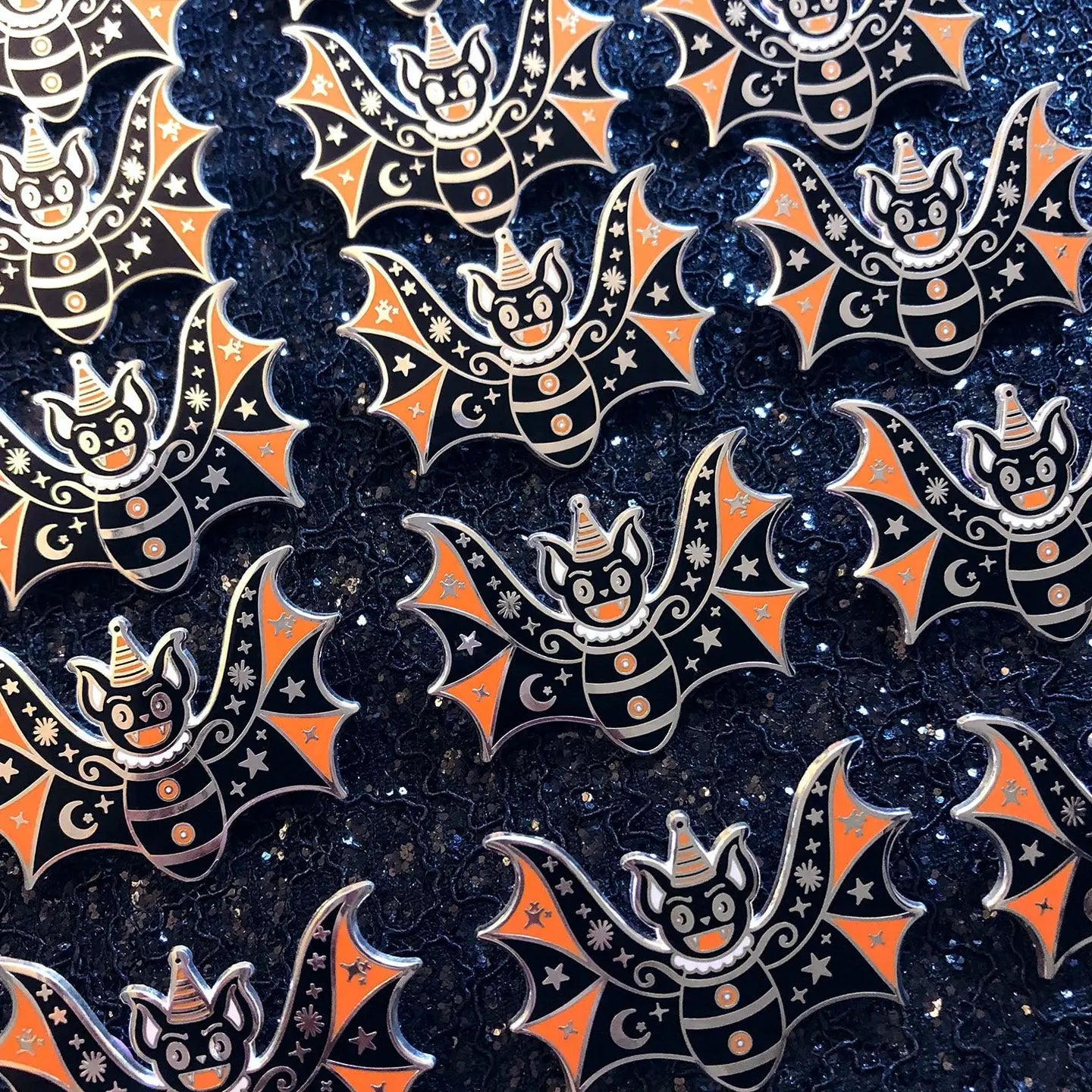 Spooky Circus Bat Enamel Pin