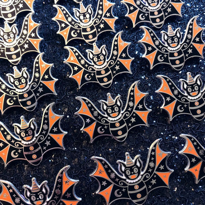 Spooky Circus Bat Enamel Pin