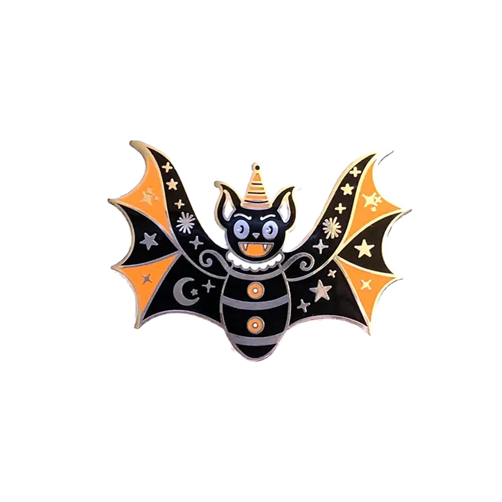 Spooky Circus Bat Enamel Pin