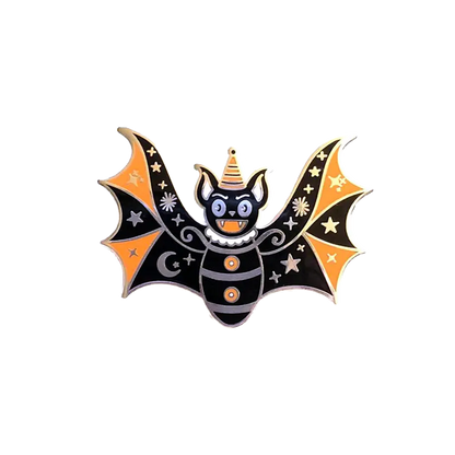 Spooky Circus Bat Enamel Pin