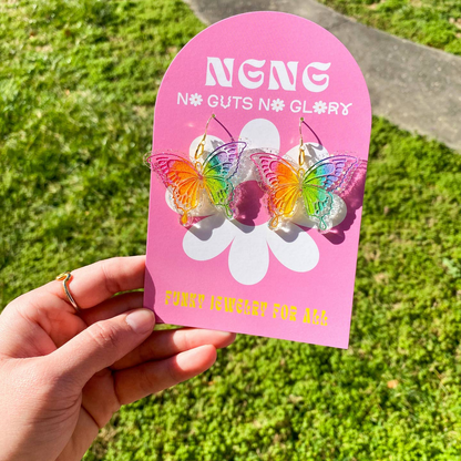 Spring Butterfly Dangle Earrings