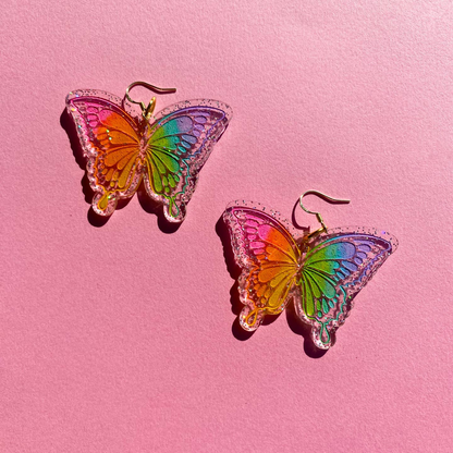 Spring Butterfly Dangle Earrings