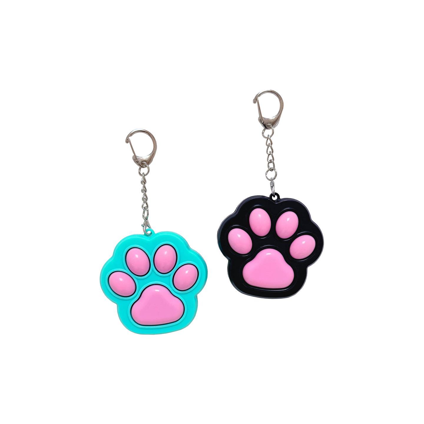 Paw Print Clickers Keychain