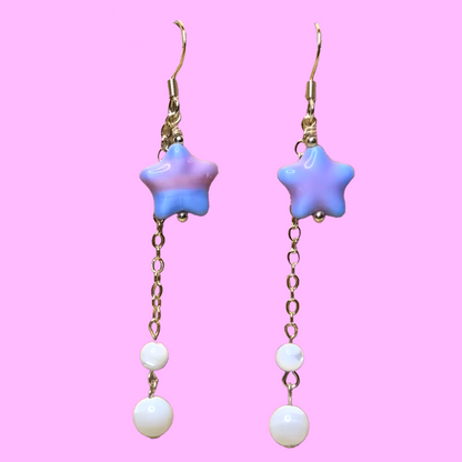 Shooting Star Beaded Dangle Earrings