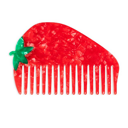 Strawberry Wide-Tooth Mini Hair Comb