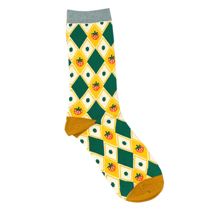 Strawberry Argyle - Women's Socks
