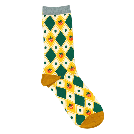 Strawberry Argyle - Women's Socks