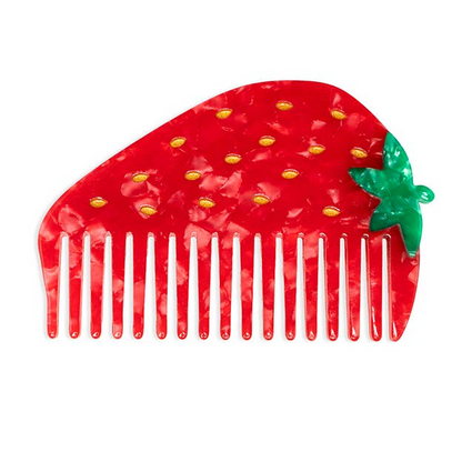 Strawberry Wide-Tooth Mini Hair Comb