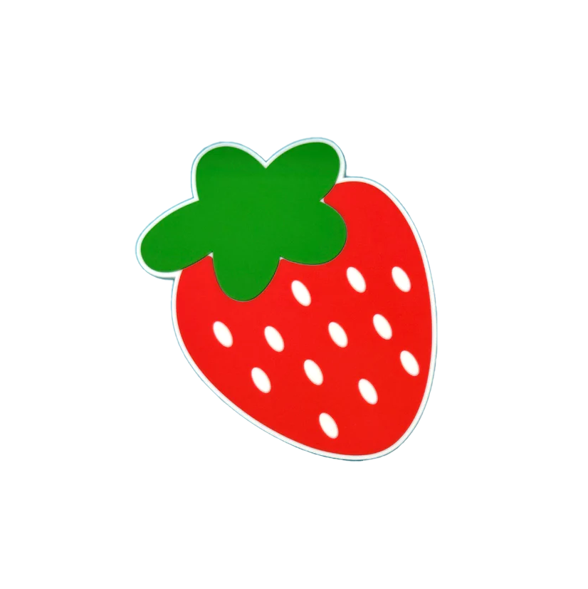 Strawberry Rubber Coaster