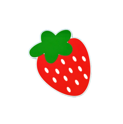 Strawberry Rubber Coaster