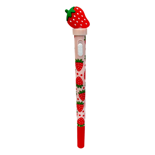 Strawberry Spinning Led Light-Up Pen