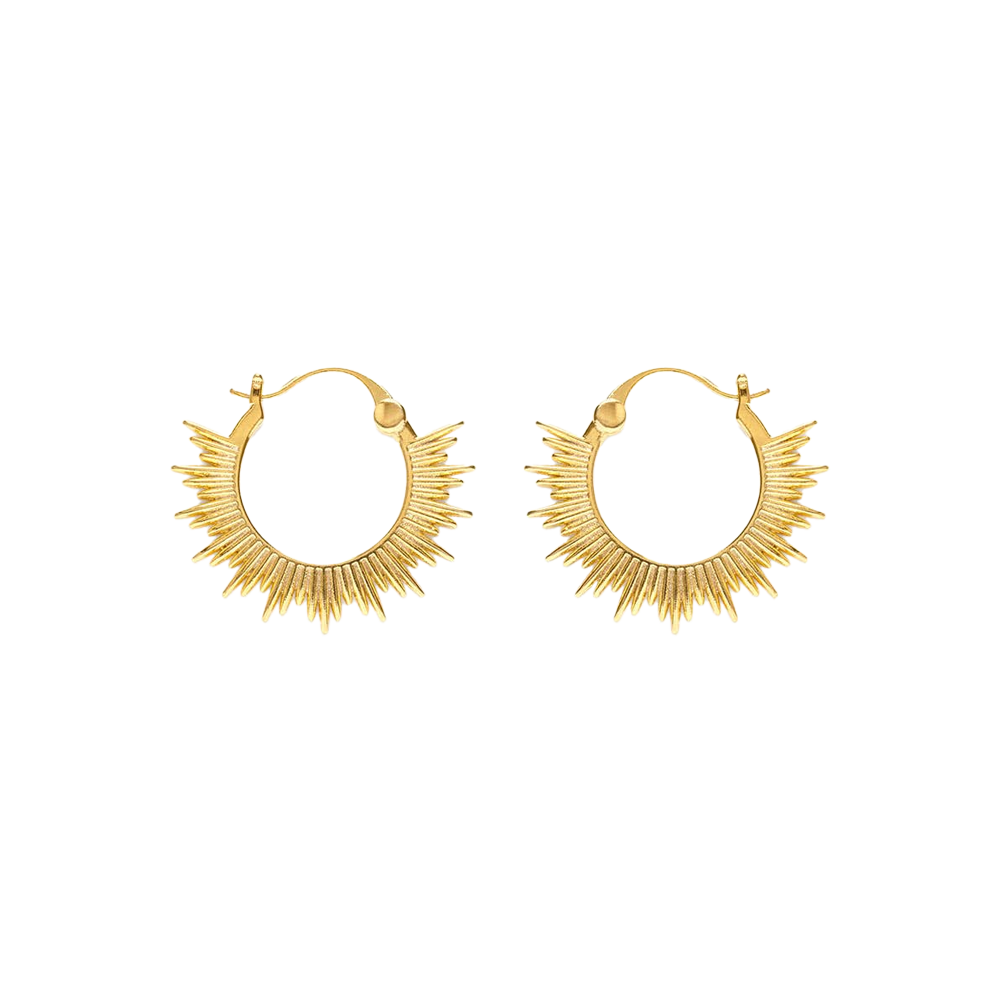 Sunburst Hoop Earrings