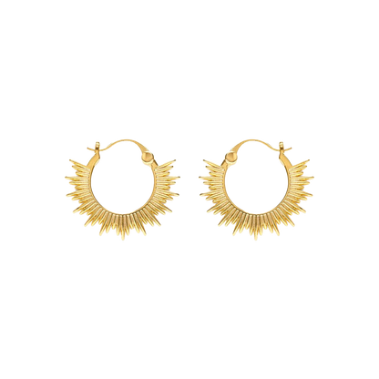 Sunburst Hoop Earrings