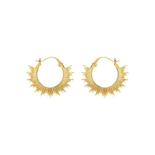 Sunburst Hoop Earrings