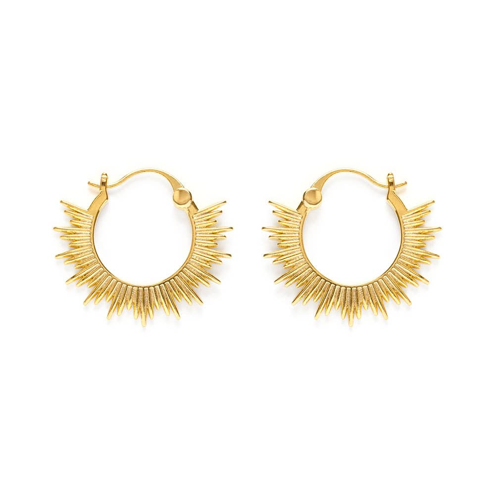Sunburst Hoop Earrings