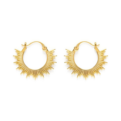 Sunburst Hoop Earrings