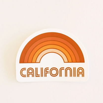 Cali Vintage Rainbow Sticker