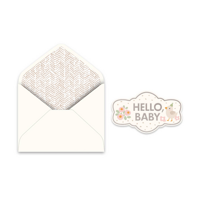 Hello, Sweet Baby Deluxe New Baby Greeting Card