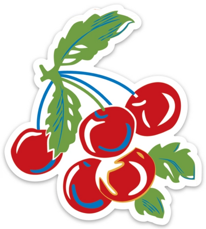 Sweet Cherries Retro Sticker