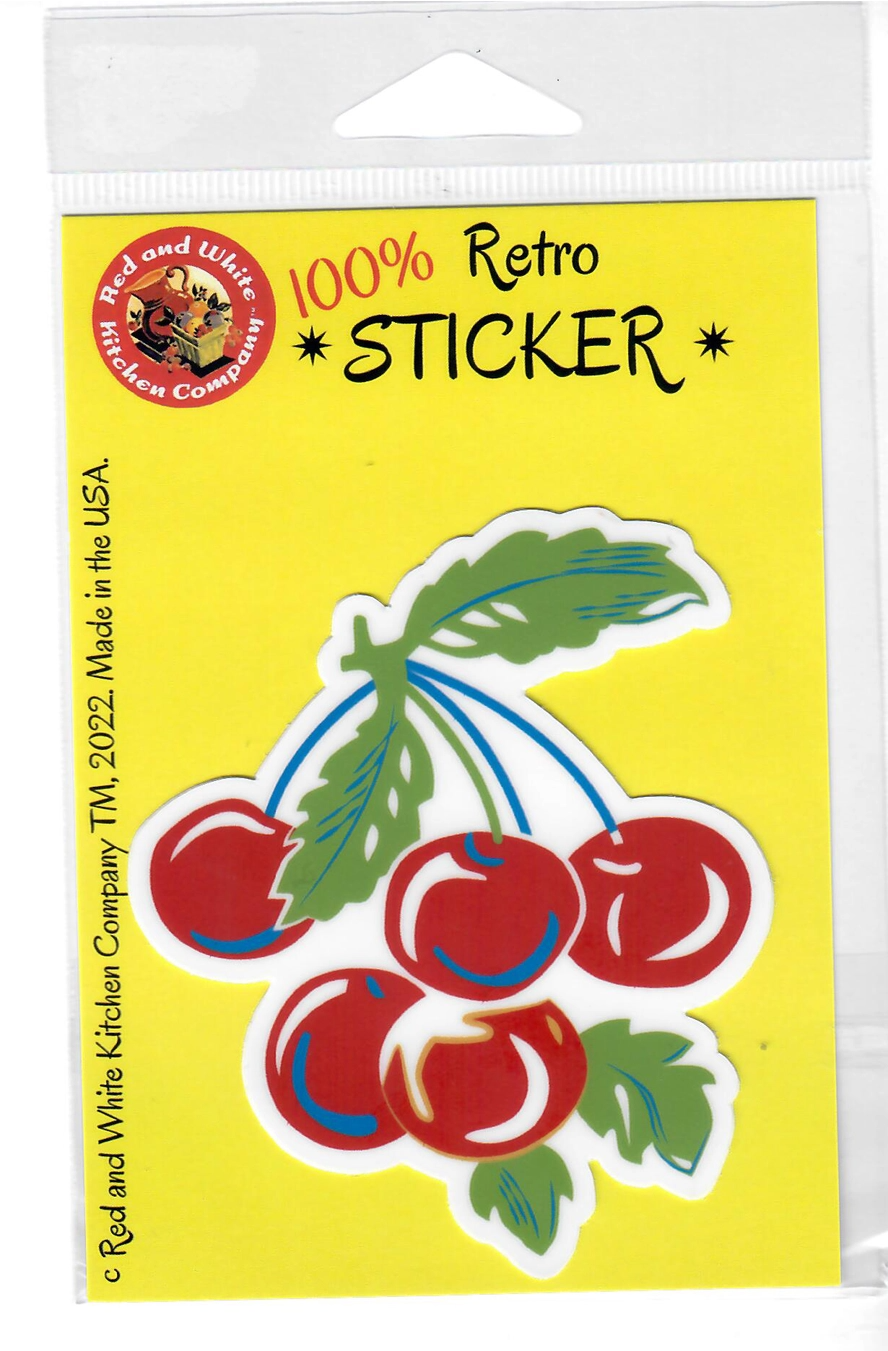 Sweet Cherries Retro Sticker