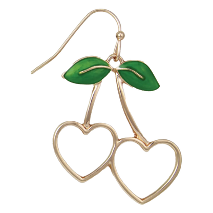 Sweetheart Cherry Dangle Earrings